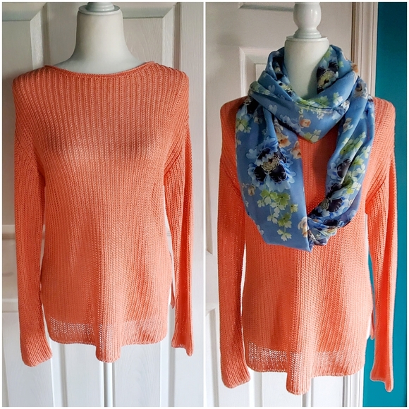 J Jill Sweater Top Salmon Orange XS NWOT - Picture 9 of 12
